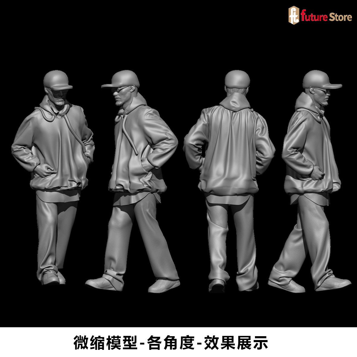 Street Fashion Photographers - 3D Print Miniatuur 1/64 1/43 1/35