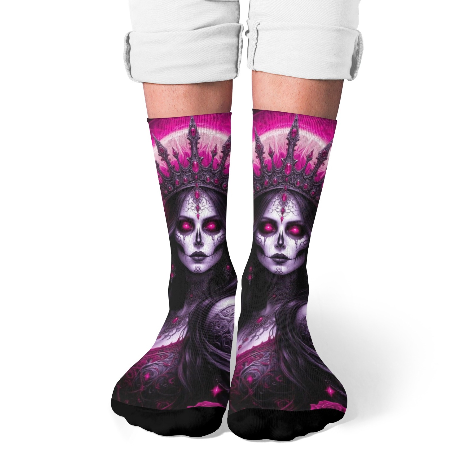 Queen Street Fashion - Death Queen Dark Gothic Art Sokken