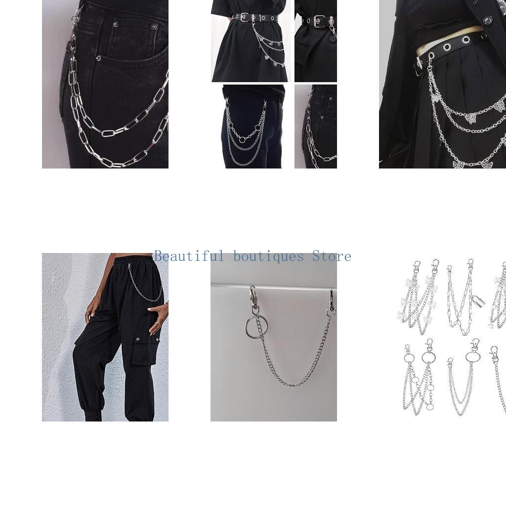 Street Fashion Reference - U4LF 6 stuks punk broek taille