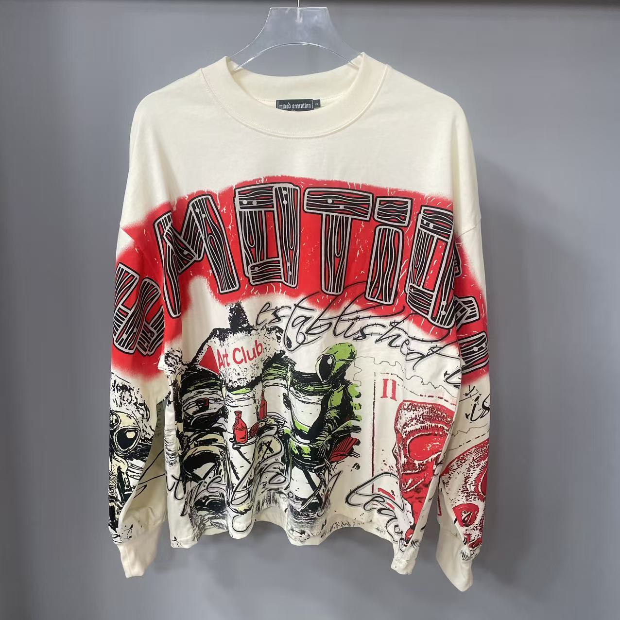 Street Fashion Style - Hoogwaardig designer MIXED-EMOTION T-shirt met lange