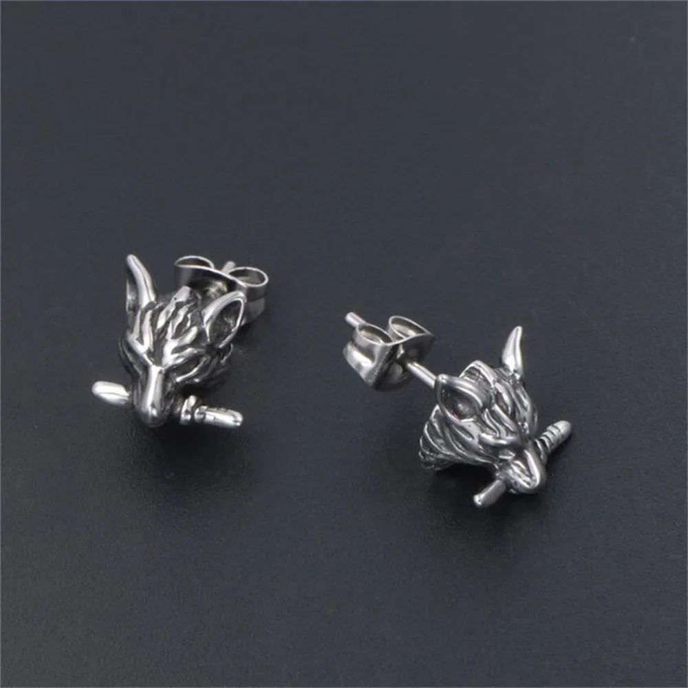Street Fashion Earrings - Eenvoudige Creatieve Mode Prachtige Wolf Hoofd