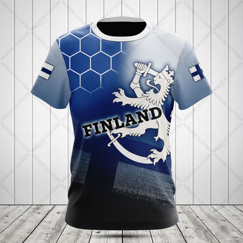 Street Fashion Magazine - Aangepaste naam Zomer Casual Finland Vlag