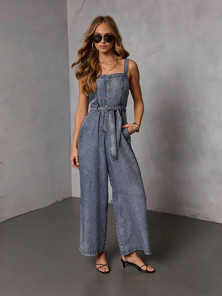 Street Fashion Jeans - Zomer Vintage Dames Denim Jumpsuits 2026
