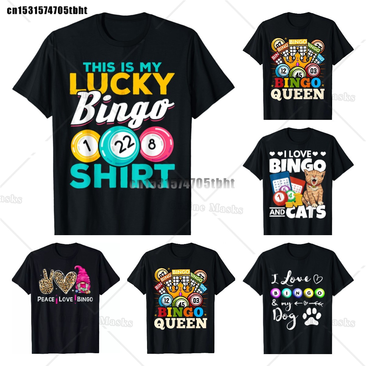 Queen Street Fashion - Gekke Bingo Dame Shirt Grappig Geluk