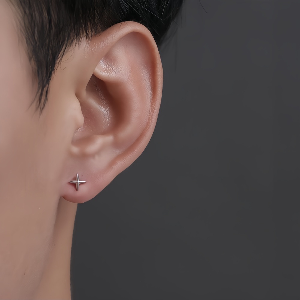 Street Fashion Earrings - Eenvoudige Cross Stars Mannen Legering Stud