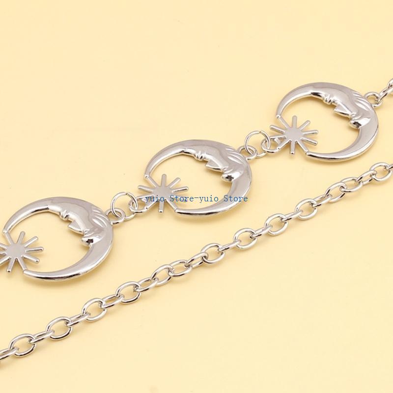Street Fashion Reference - X7XB Zon/Maan Vorm Hanger Broekketting Straat