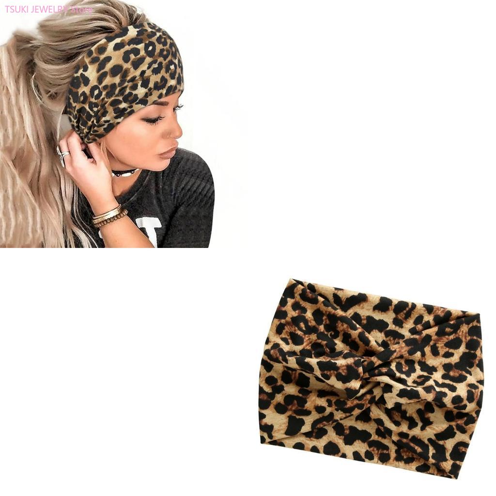 Street Fashion Reference - 62KE elastische luipaardprint hoofddoek alledaagse modieuze
