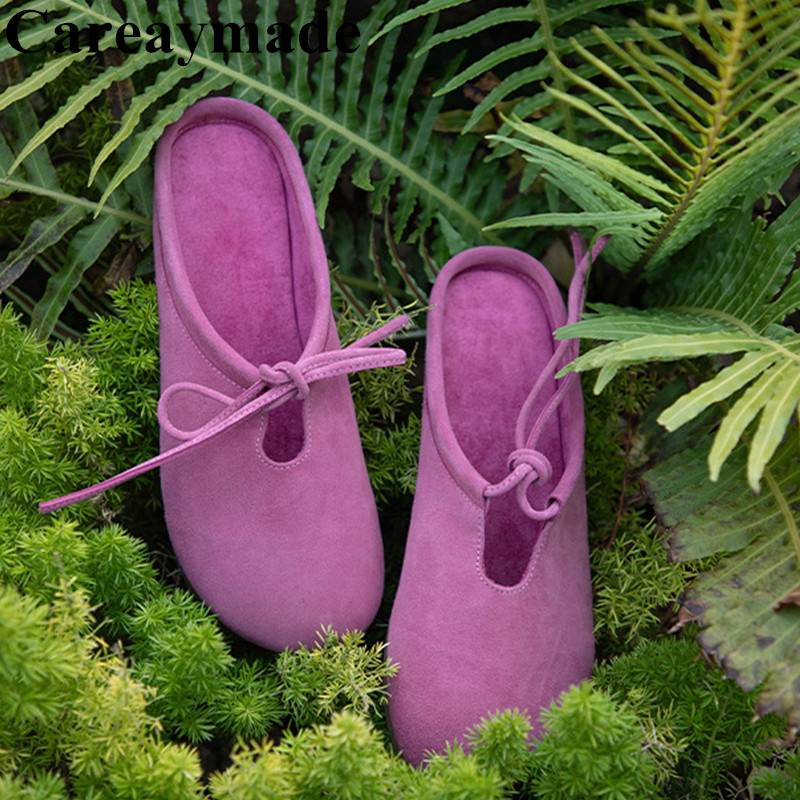 Street Fashion Kids - Careaymade-echt leren damesschofferenpantoffels, lentezachte bodem en