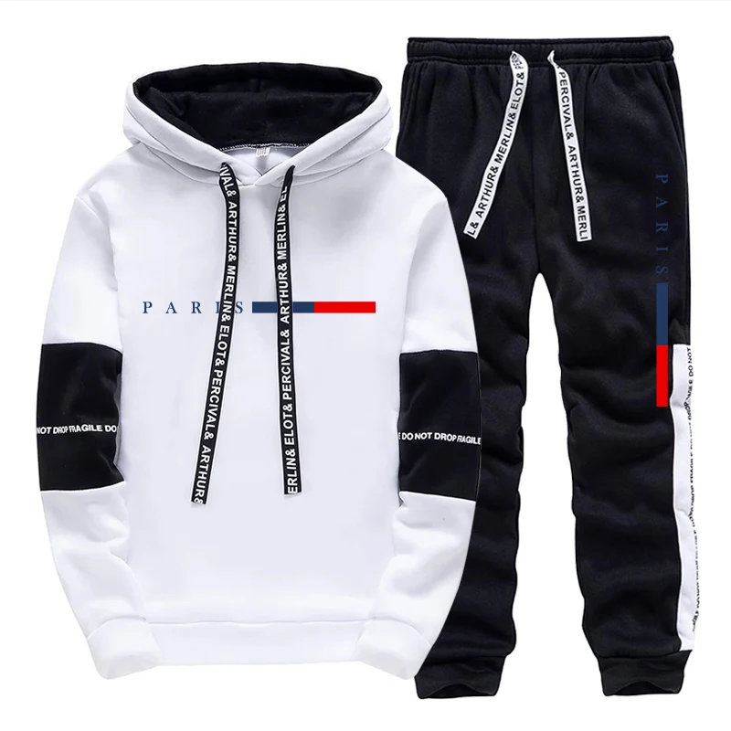 Street Fashion Style - Herenset/Hoodie/Broek Parijse Mode Herfst Winter Casual