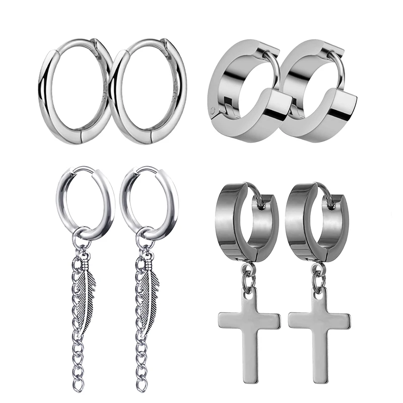 4 Paar Punk Stalen Kleur Roest - Street Fashion Earrings recensie en prijs