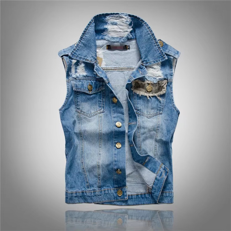 Mannen Slanke Denim Vesten Jas - Street Fashion Style Male recensie en prijs