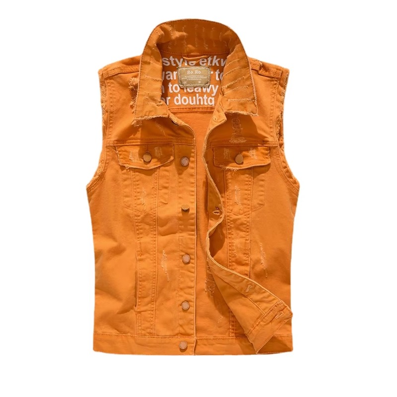 Mannen Slanke Denim Vesten Jas - Street Fashion Style Male recensie en prijs