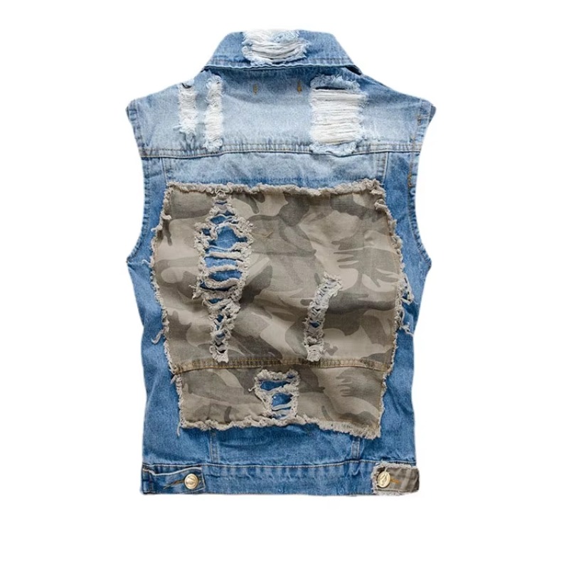 Mannen Slanke Denim Vesten Jas - Street Fashion Style Male recensie en prijs