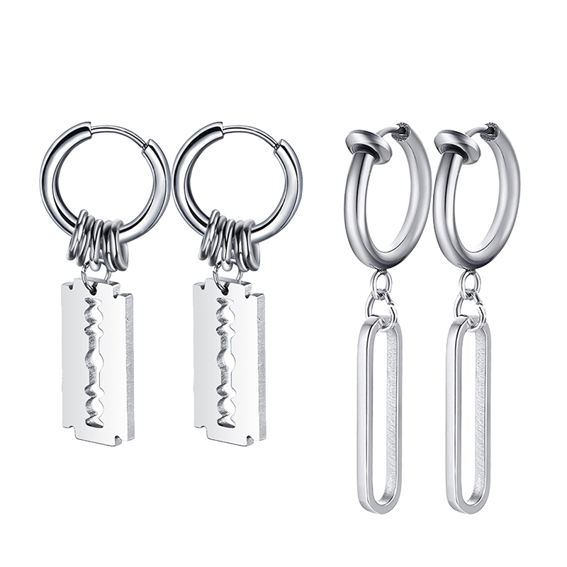 Fashion Rvs Blade Oorbellen Vi - Street Fashion Earrings recensie en prijs