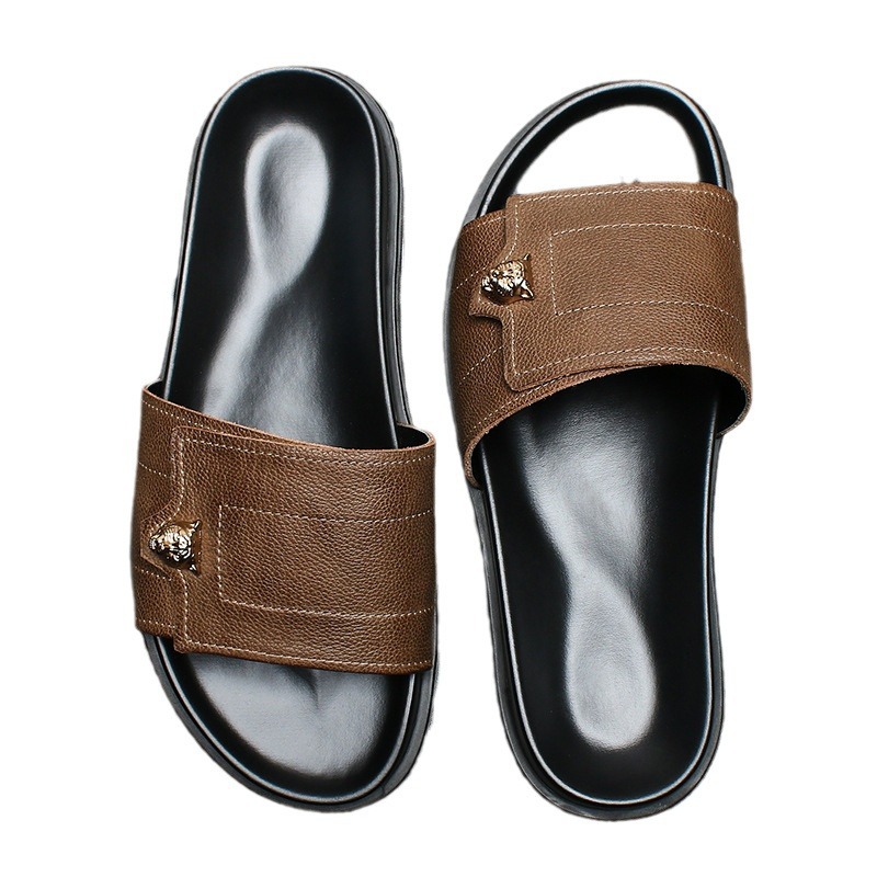 2025 Nieuwe Lederen Slippers M - Street Fashion Style Male recensie en prijs