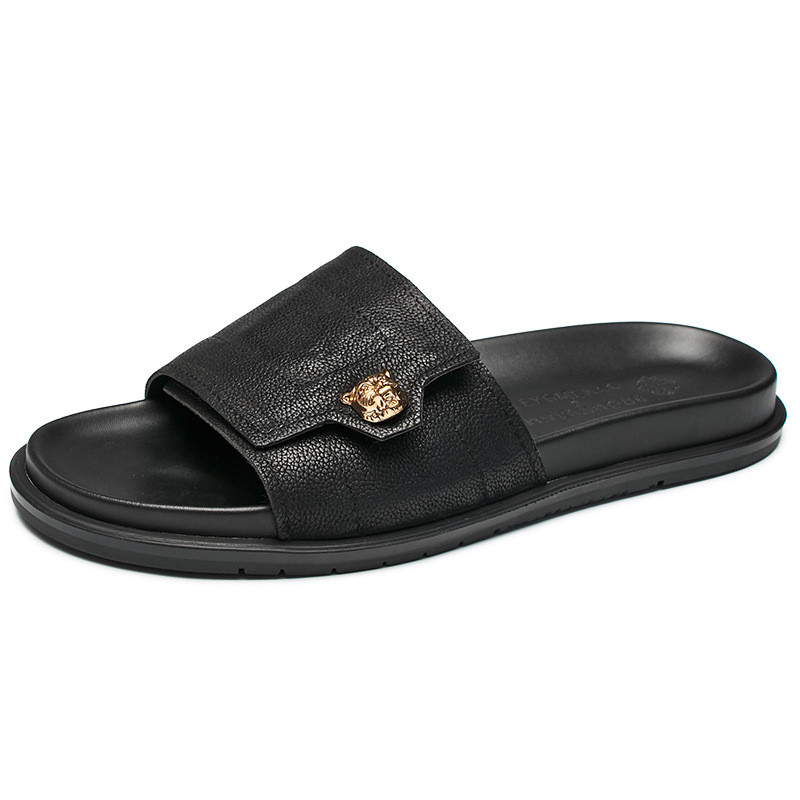 2025 Nieuwe Lederen Slippers M - Street Fashion Style Male recensie en prijs