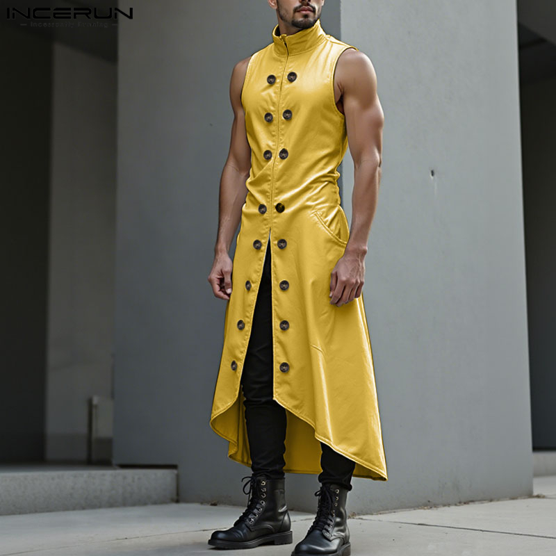 INCERUN Mannen Lange Stijl Ves - Street Fashion Style Male recensie en prijs