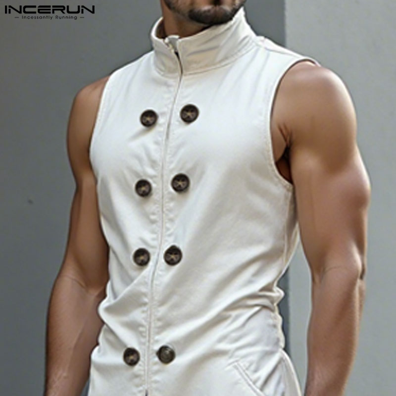 INCERUN Mannen Lange Stijl Ves - Street Fashion Style Male recensie en prijs